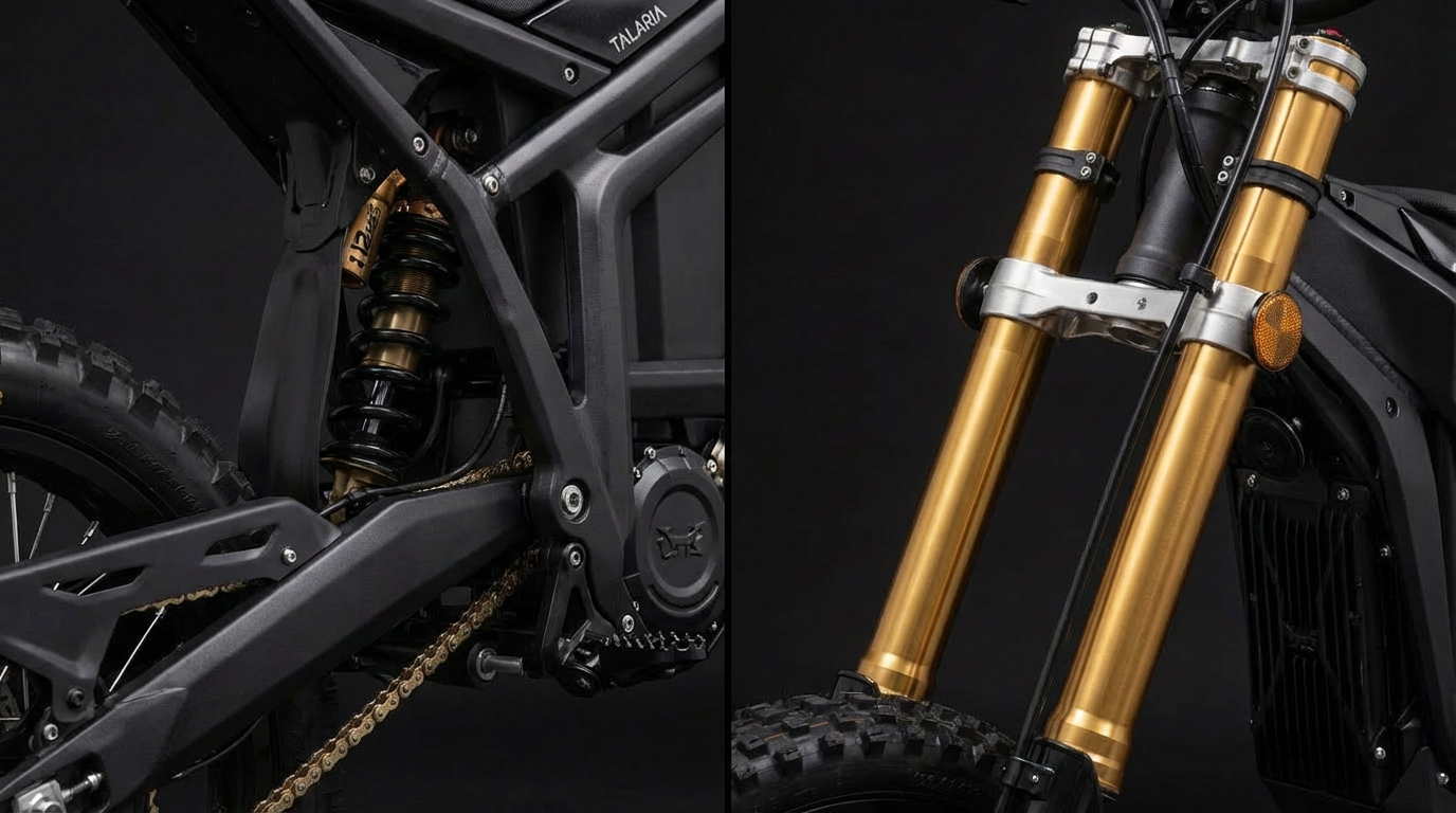 Talaria Komodo – odpružení a podvozek